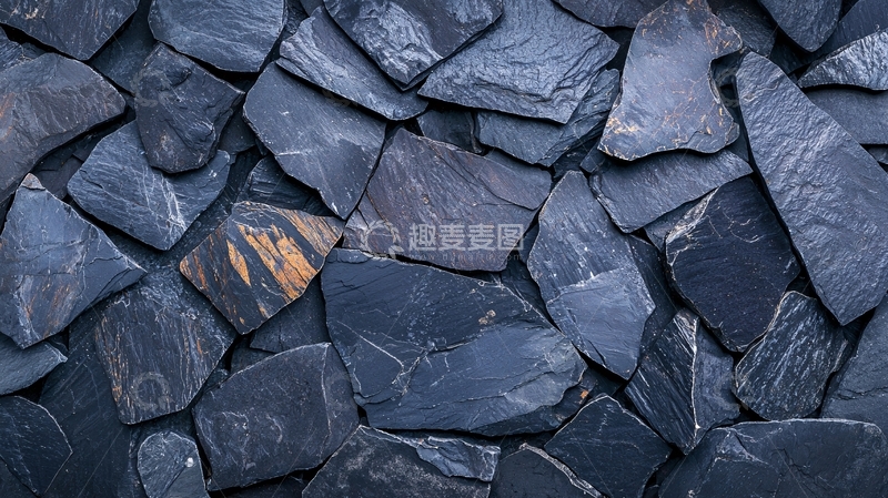 高清大图下载【趣麦麦图】黑色岩石堆砌背景纹理
