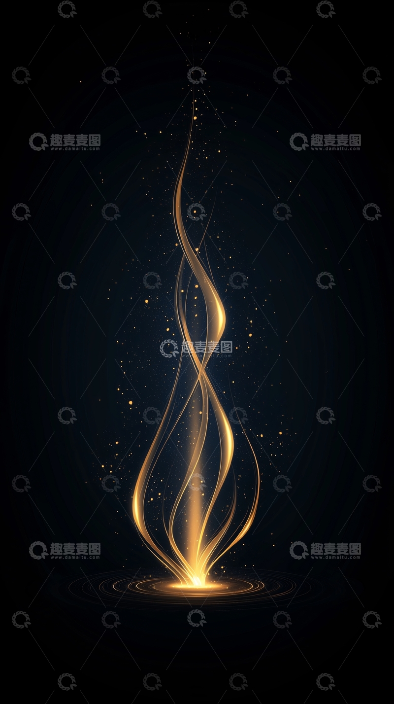 高清大图下载【趣麦麦图】金色光波动态效果背景图