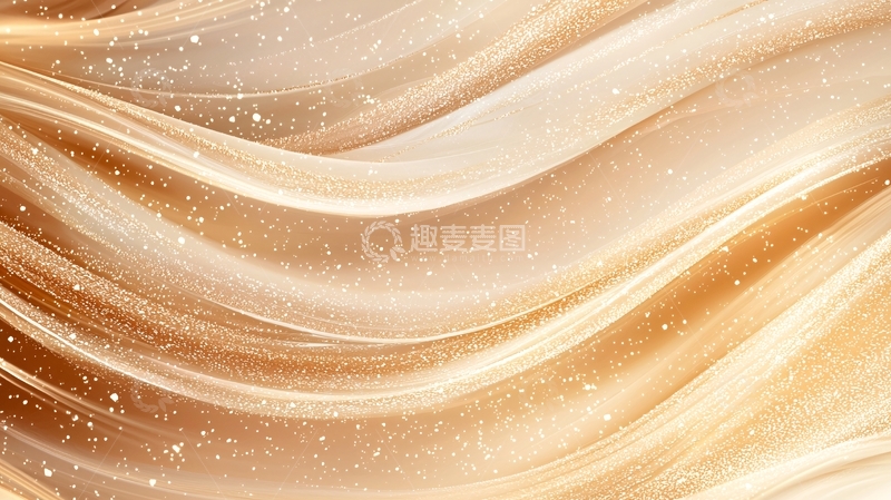 高清大图下载【趣麦麦图】金色波浪纹理背景素材