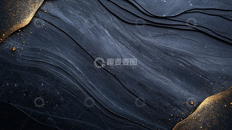 高清大图下载【趣麦麦图】黑色抽象流线纹理背景