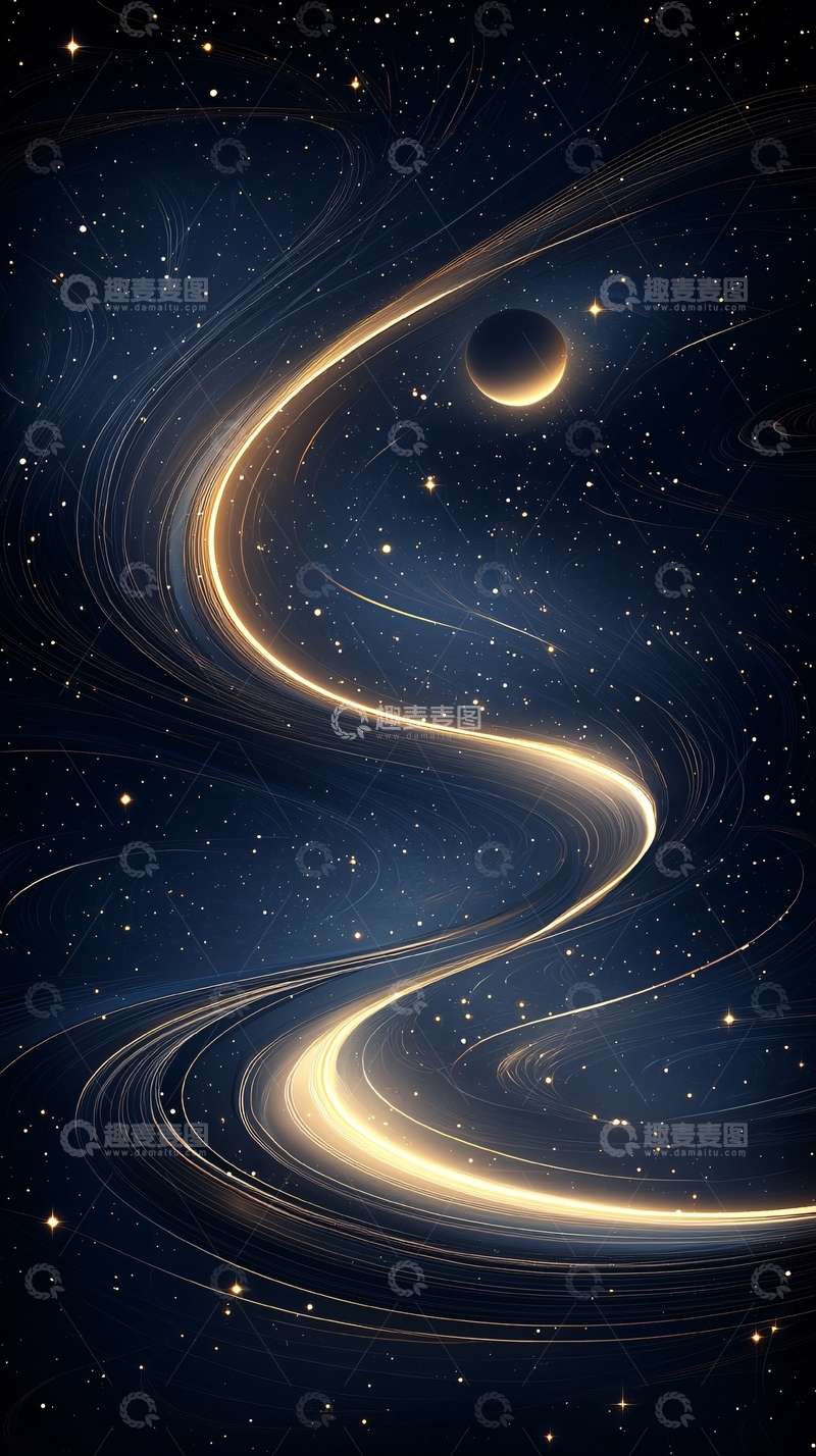 高清大图下载【趣麦麦图】宇宙星河光带流光