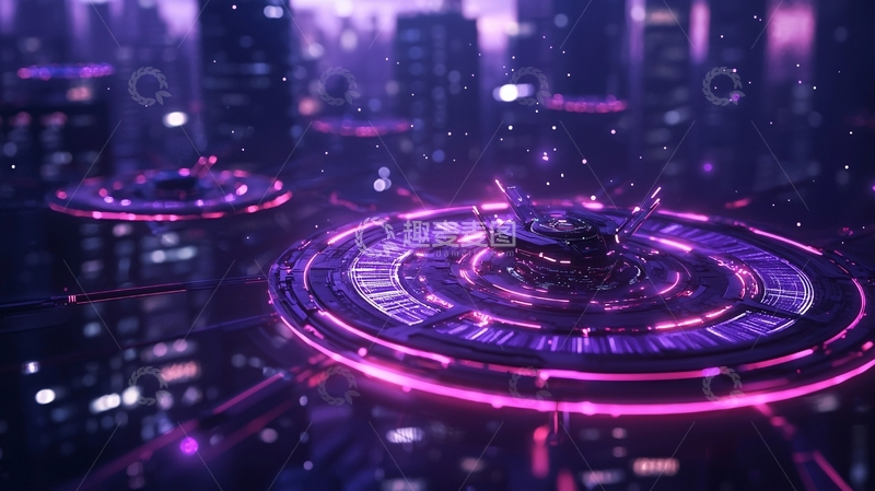 高清大图下载【趣麦麦图】未来科技悬浮平台