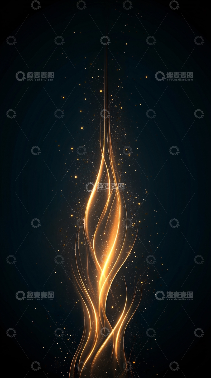 高清大图下载【趣麦麦图】金色光波动态壁纸