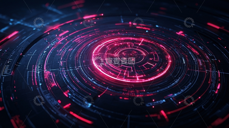 高清大图下载【趣麦麦图】未来科技感圆形界面设计