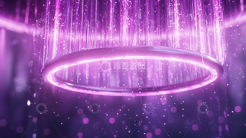 高清大图下载【趣麦麦图】紫色光环与光束背景