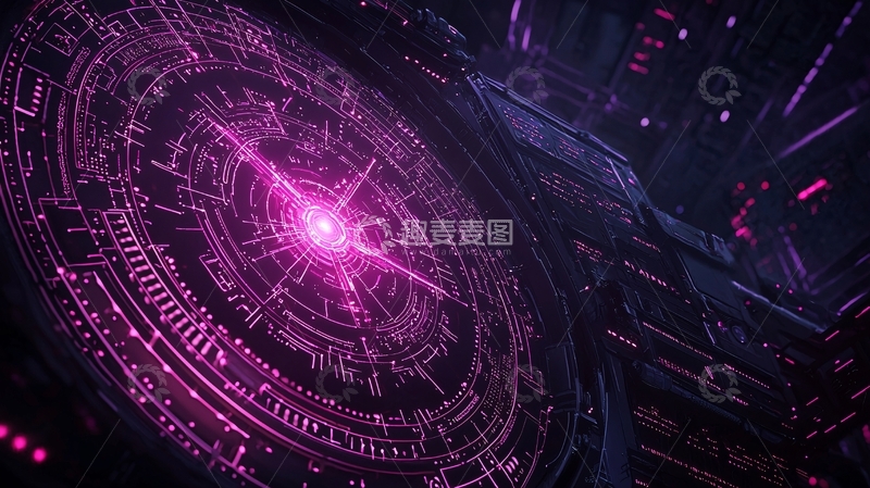 高清大图下载【趣麦麦图】未来科技感圆形界面设计