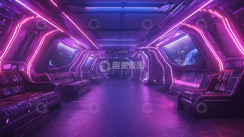高清大图下载【趣麦麦图】未来飞船内部座椅设计