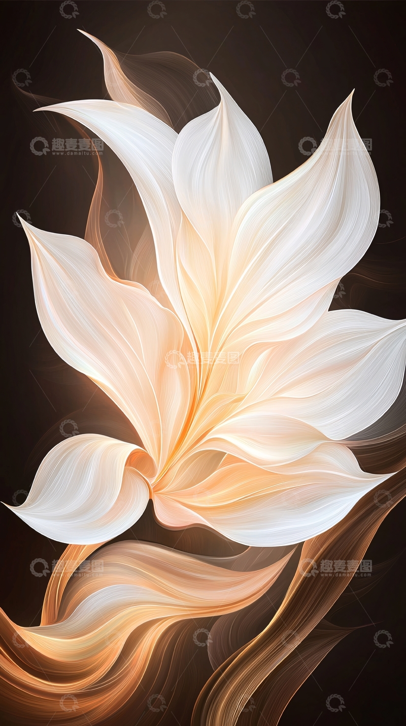 高清大图下载【趣麦麦图】抽象花卉艺术背景图