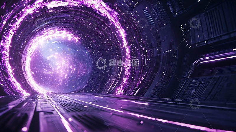 高清大图下载【趣麦麦图】未来科技隧道光效背景