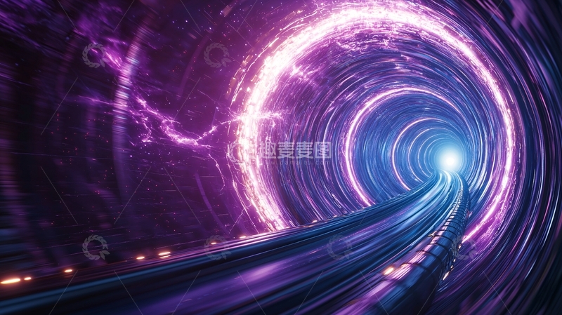 高清大图下载【趣麦麦图】时空隧道动态光影效果