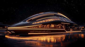 未来科技感流线型交通工具