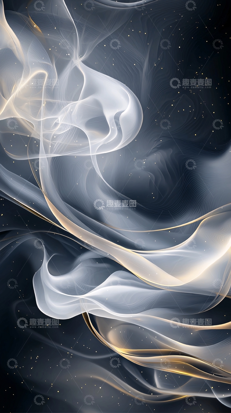 高清大图下载【趣麦麦图】梦幻烟雾星空背景