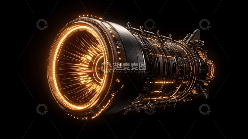 高清大图下载【趣麦麦图】喷气发动机涡轮引擎