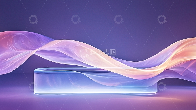 高清大图下载【趣麦麦图】梦幻波浪抽象艺术背景