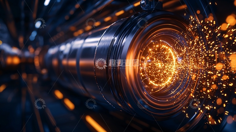 高清大图下载【趣麦麦图】未来科技管道火花动态背景