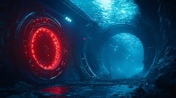 海底隧道科幻场景