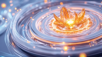 水晶莲花动态光影效果