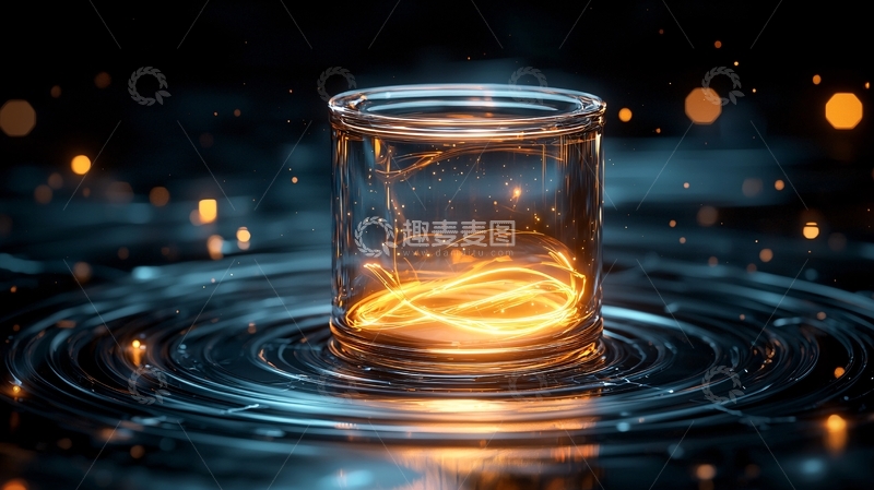 高清大图下载【趣麦麦图】玻璃杯中的光效动态效果