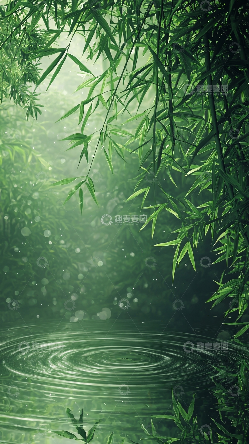 高清大图下载【趣麦麦图】竹林中的涟漪