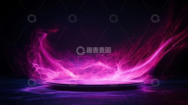 高清大图下载【趣麦麦图】梦幻粒子舞台背景