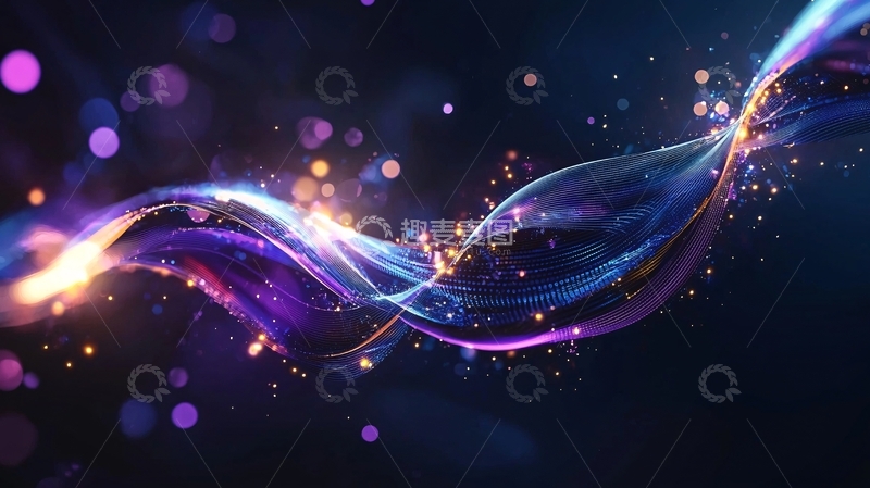 高清大图下载【趣麦麦图】光波流动抽象艺术背景