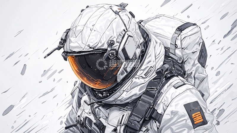 高清大图下载【趣麦麦图】宇航员太空服插画
