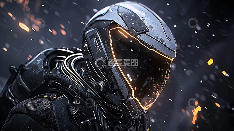 高清大图下载【趣麦麦图】未来战士头盔科幻装备