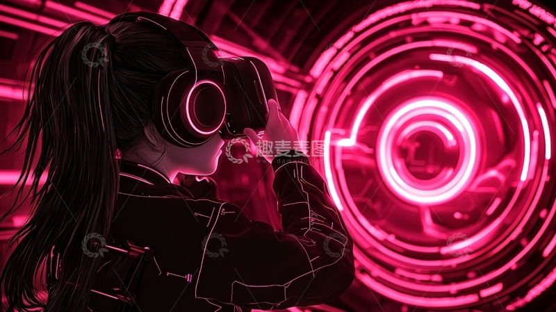 高清大图下载【趣麦麦图】虚拟现实体验未来科技