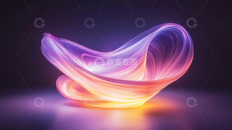 高清大图下载【趣麦麦图】抽象流光艺术雕塑