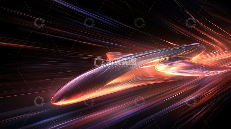 高清大图下载【趣麦麦图】高速行驶的流线型车辆