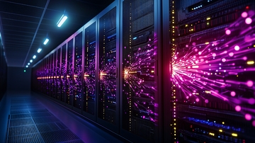 数据中心服务器机柜灯光效果