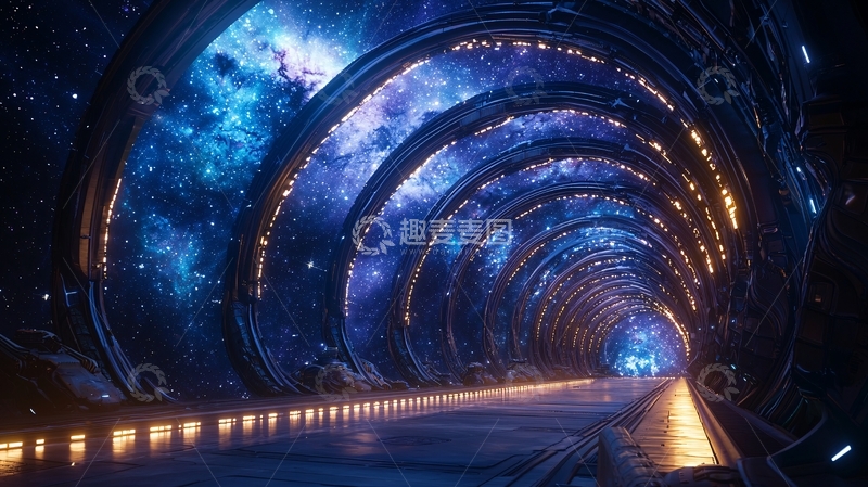 高清大图下载【趣麦麦图】星际走廊科幻隧道