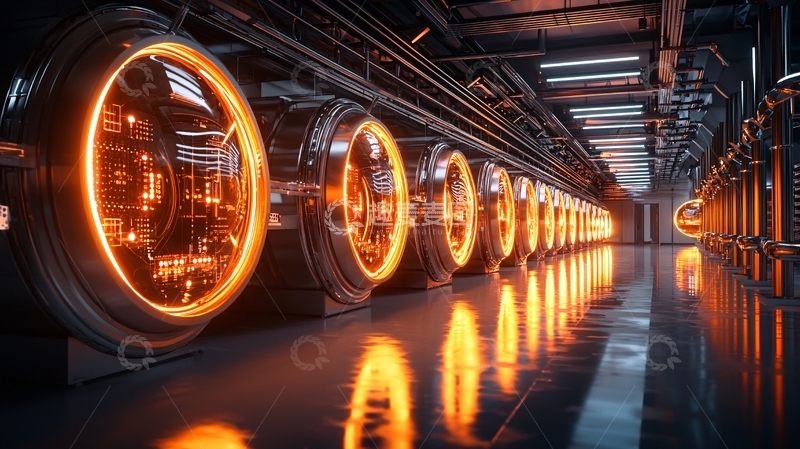 高清大图下载【趣麦麦图】未来科技走廊