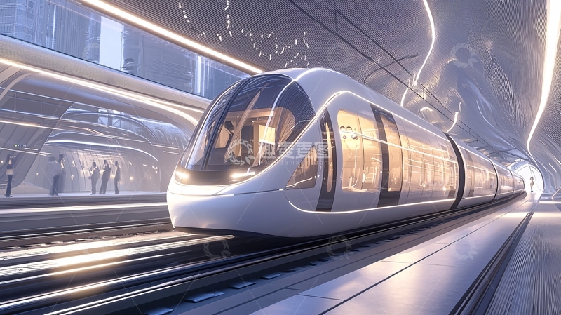 高清大图下载【趣麦麦图】未来科技列车站台场景