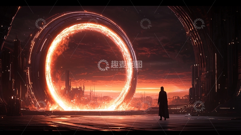 科幻场景中的巨大光环