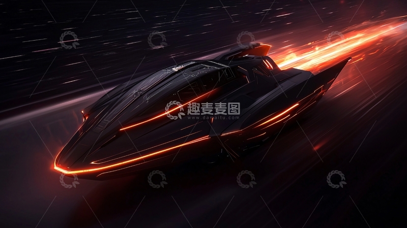 高清大图下载【趣麦麦图】未来感跑车动态光影效果