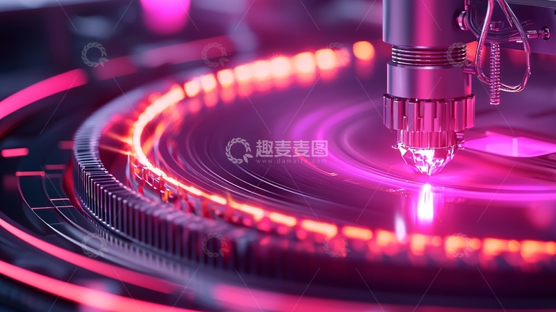 高清大图下载【趣麦麦图】激光雕刻机工作场景