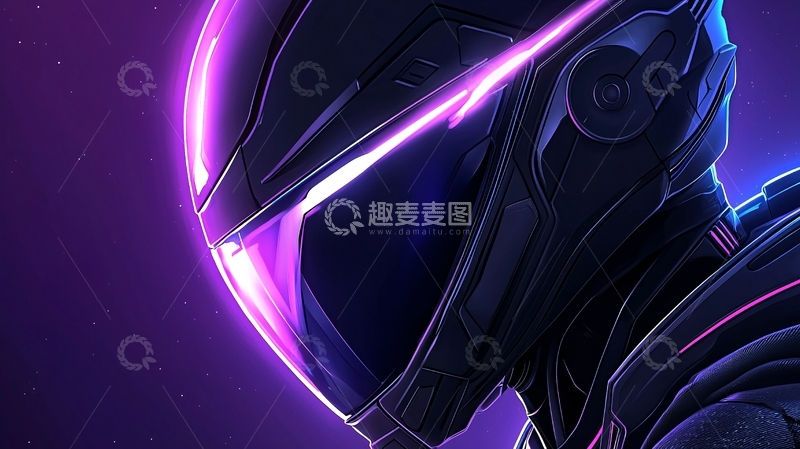高清大图下载【趣麦麦图】未来科技机器人头盔