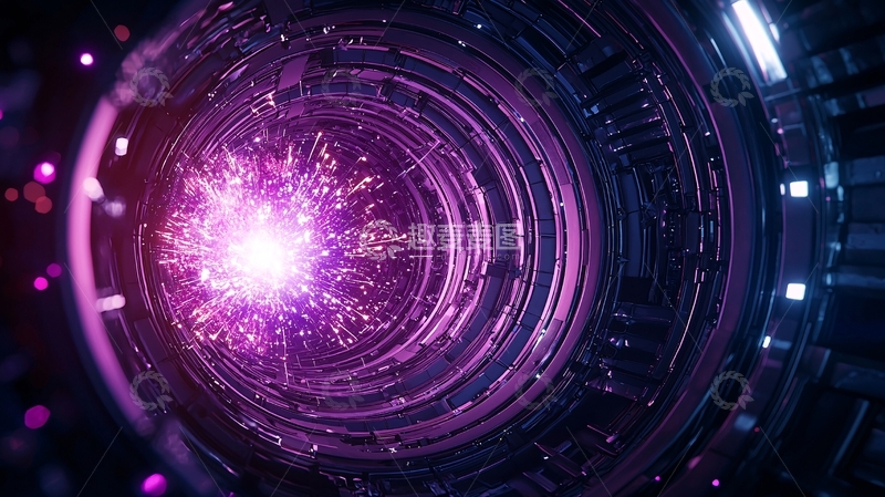 高清大图下载【趣麦麦图】未来科技隧道光效背景