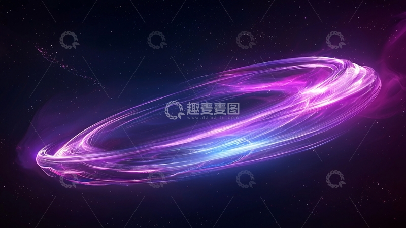 高清大图下载【趣麦麦图】紫色光晕星系背景