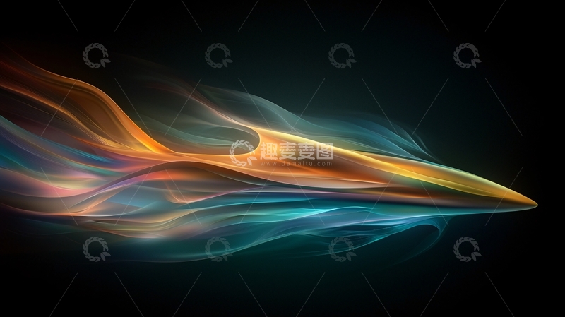 高清大图下载【趣麦麦图】流光溢彩的抽象线条艺术