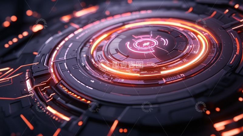 高清大图下载【趣麦麦图】未来科技圆形界面设计