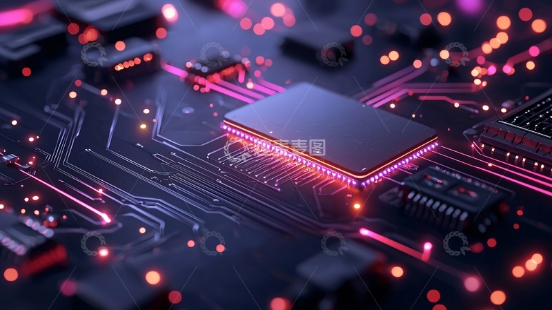 高清大图下载【趣麦麦图】未来科技电路板主板芯片