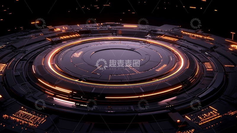 高清大图下载【趣麦麦图】未来科技圆形平台