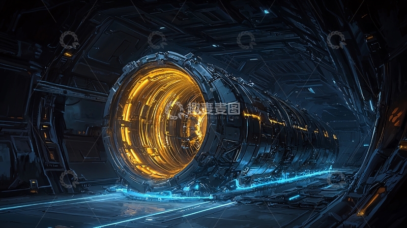 高清大图下载【趣麦麦图】未来科技飞船内部通道