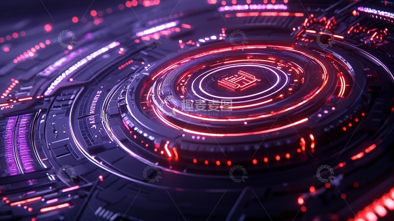 高清大图下载【趣麦麦图】未来科技感圆形界面设计