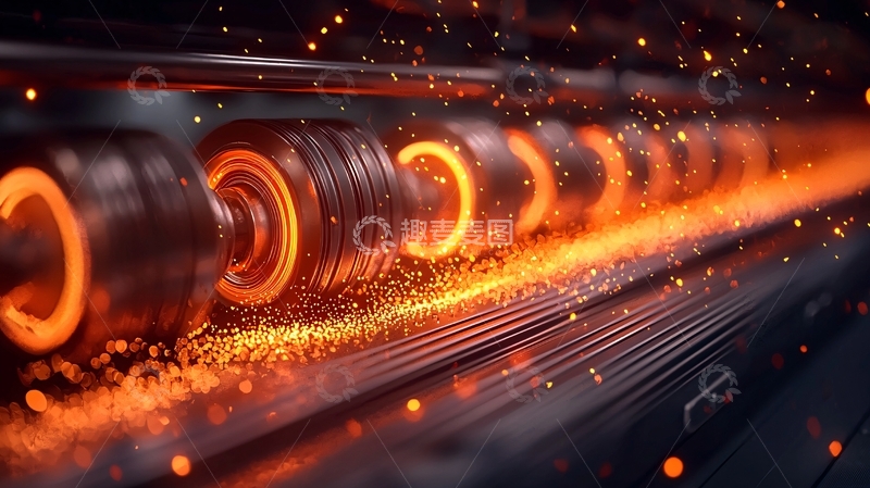 高清大图下载【趣麦麦图】高温工业机械加工场景