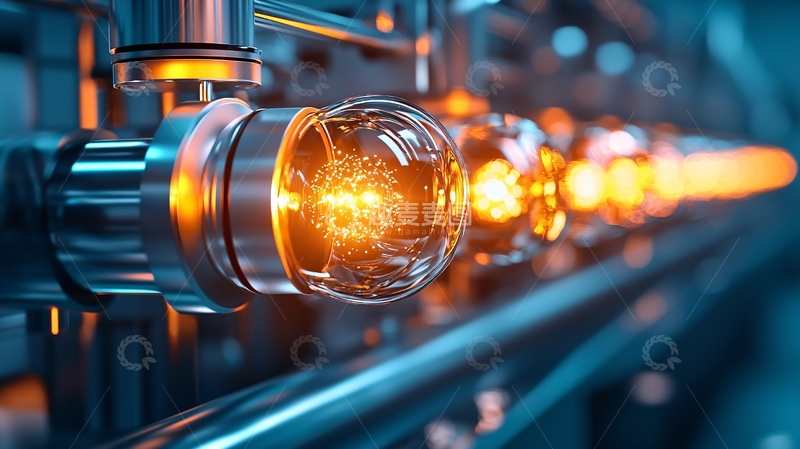 高清大图下载【趣麦麦图】未来科技感发光管道装置