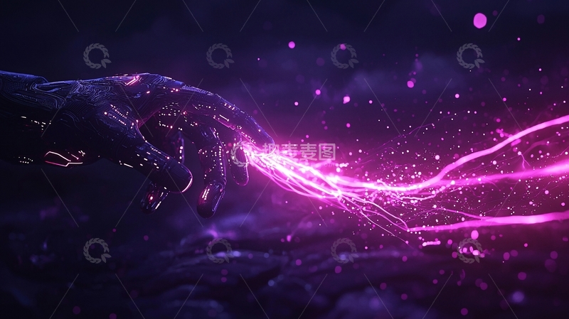 高清大图下载【趣麦麦图】未来科技触碰光芒