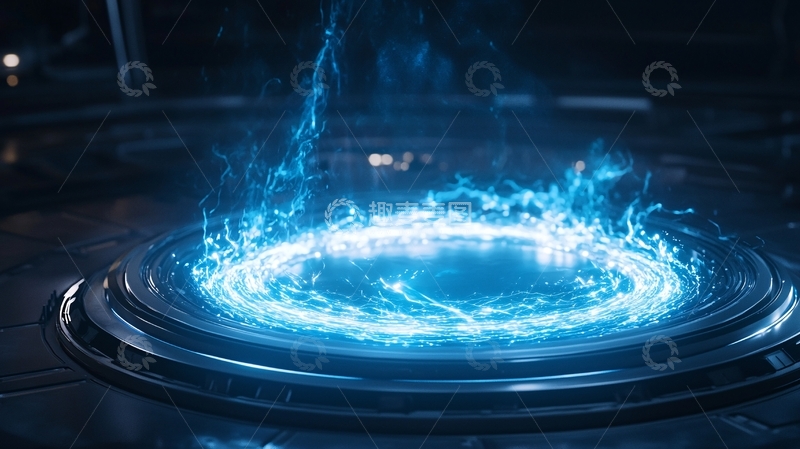 高清大图下载【趣麦麦图】蓝色漩涡能量圈